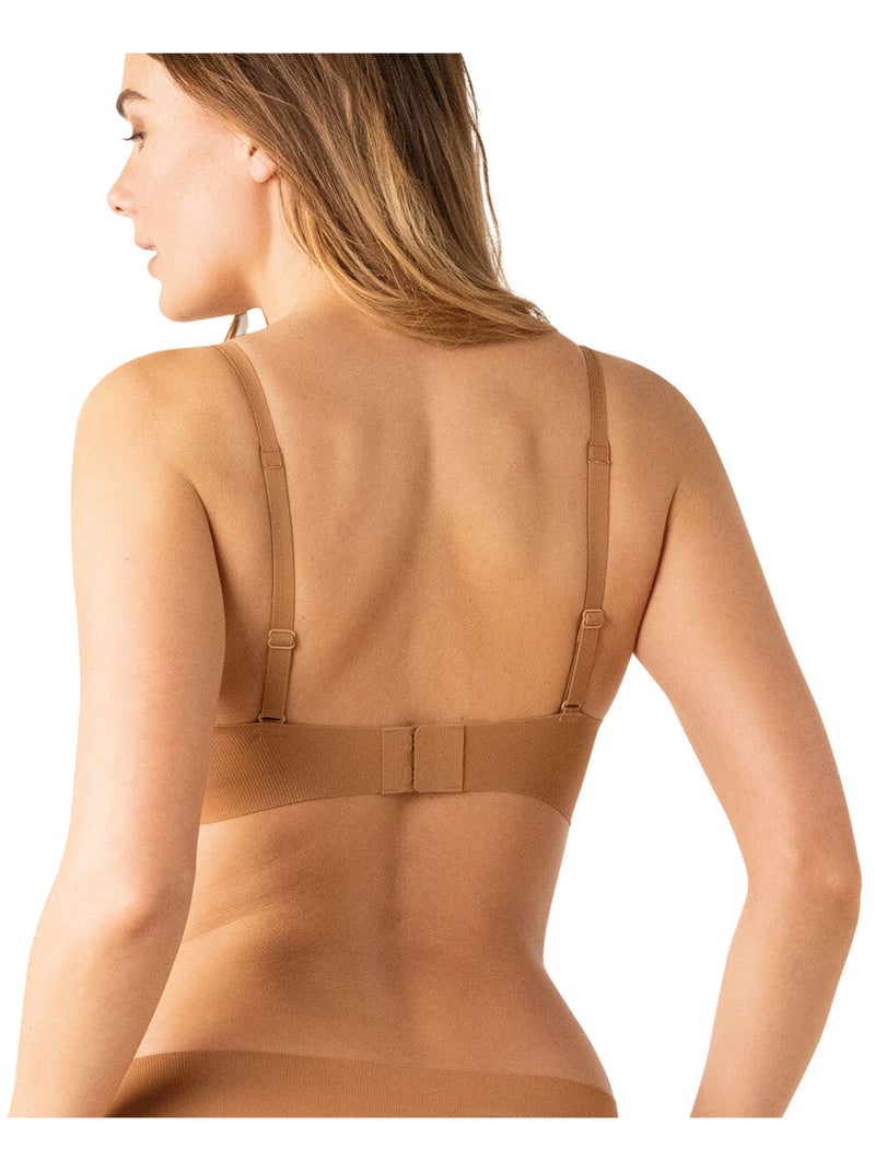 Soutien-gorge triangle sans armatures femme Essentiel Athena Marron - Kiabi