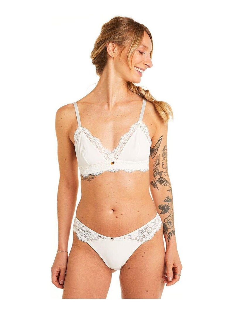 Soutien-gorge triangle sans armatures GAIA - Camille Cerf & Pomm'Poire Beige - Kiabi