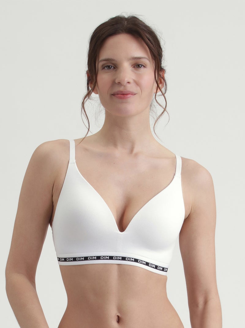 Soutien-gorge triangle sans armatures Icons Essentiel Blanc - Kiabi