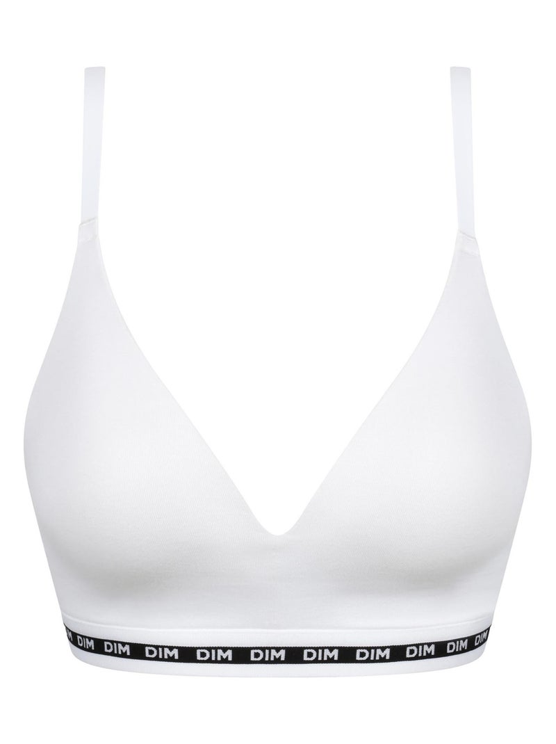 Soutien-gorge triangle sans armatures Icons Essentiel Blanc - Kiabi