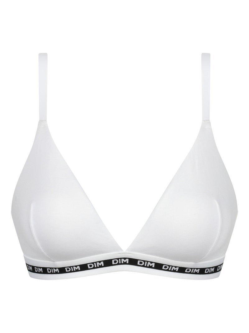 Soutien-gorge triangle sans armatures Icons Essentiel Blanc - Kiabi