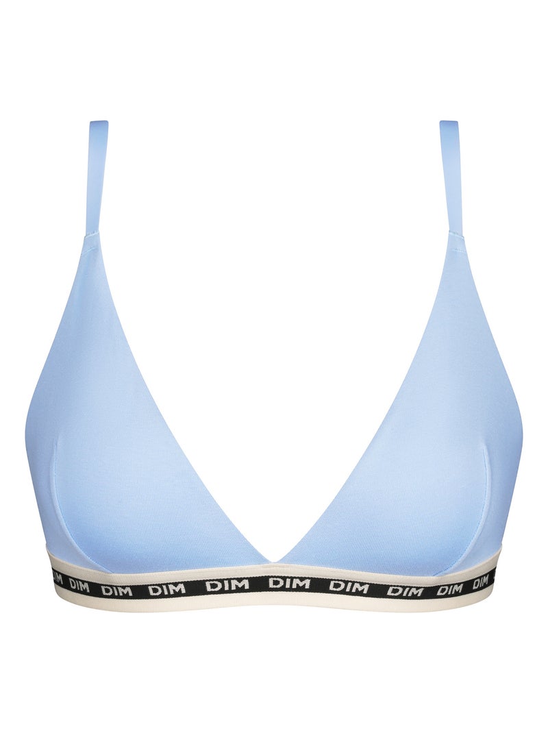 Soutien-gorge triangle sans armatures Icons Essentiel Bleu azur - Kiabi