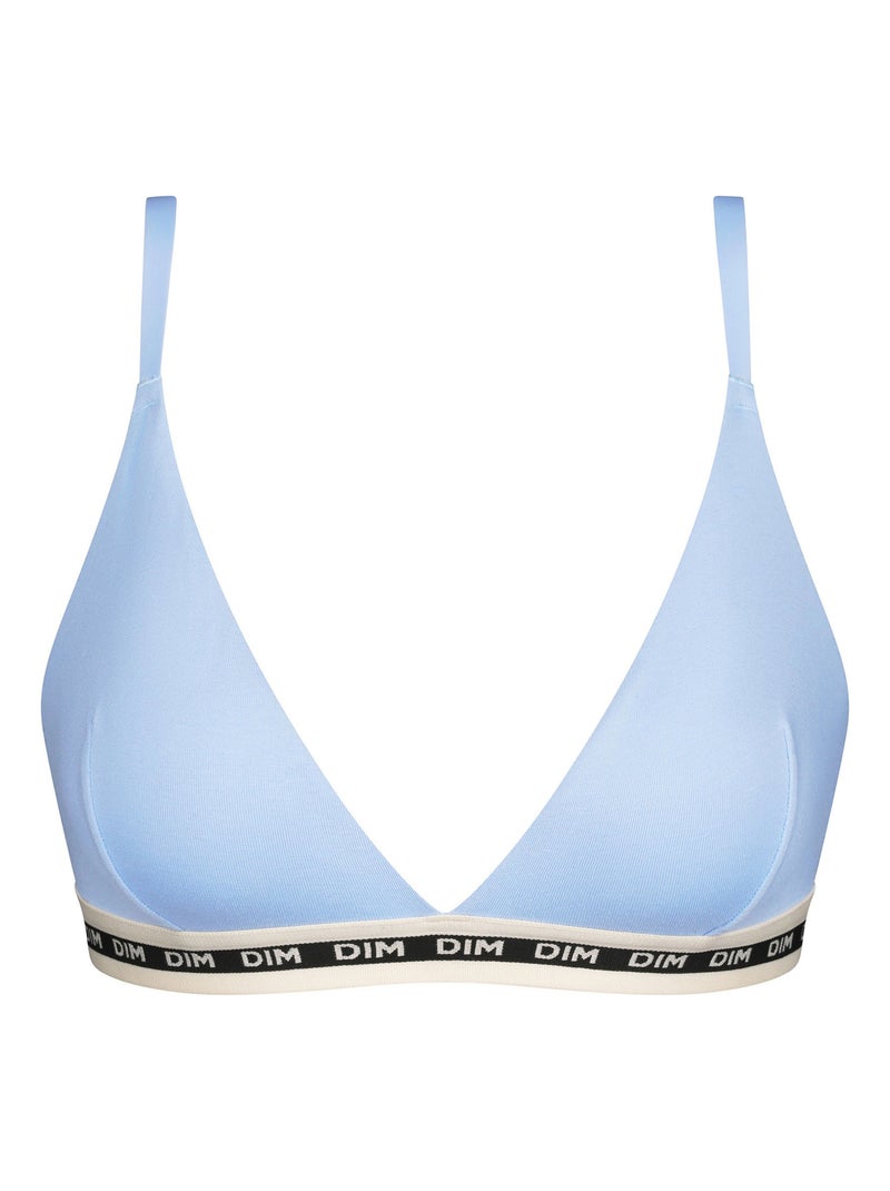Soutien-gorge triangle sans armatures Icons Essentiel Bleu azur - Kiabi