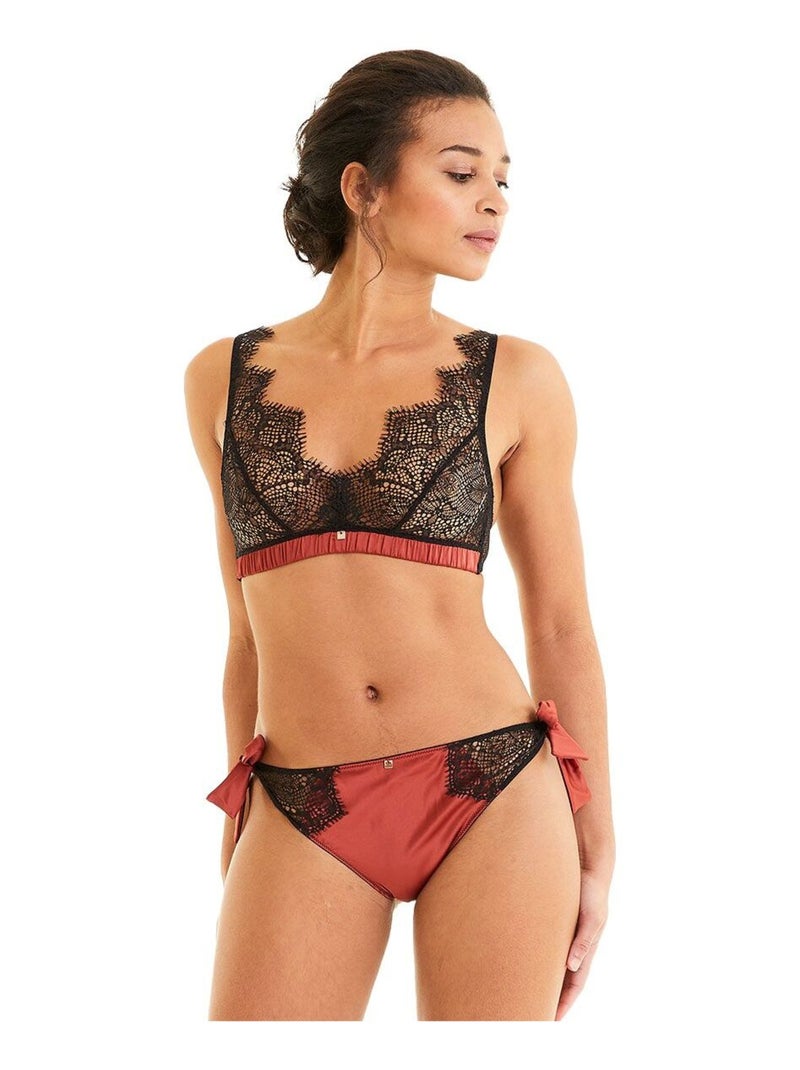 Soutien-gorge triangle sans armatures IMPERTINENTE - Camille Cerf & Pomm'Poire Noir - Kiabi