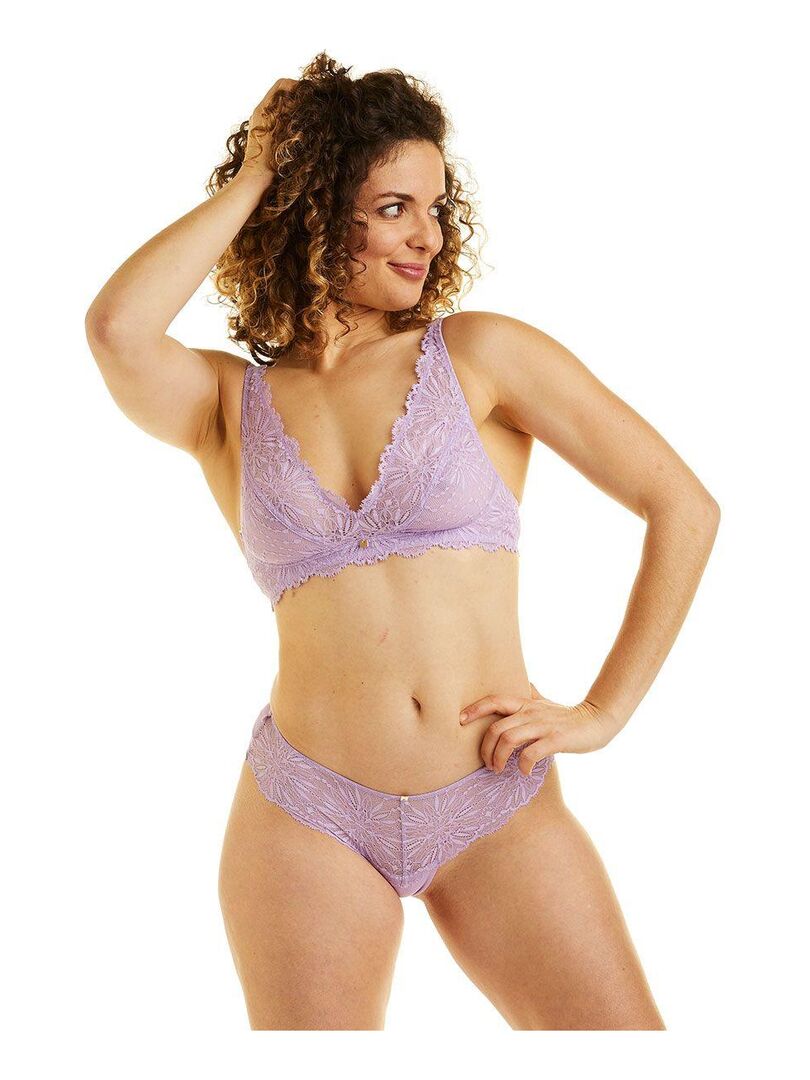 Soutien-gorge triangle sans armatures LILAS - Camille Cerf & Pomm'Poire -  Violet - Kiabi - 29.40€