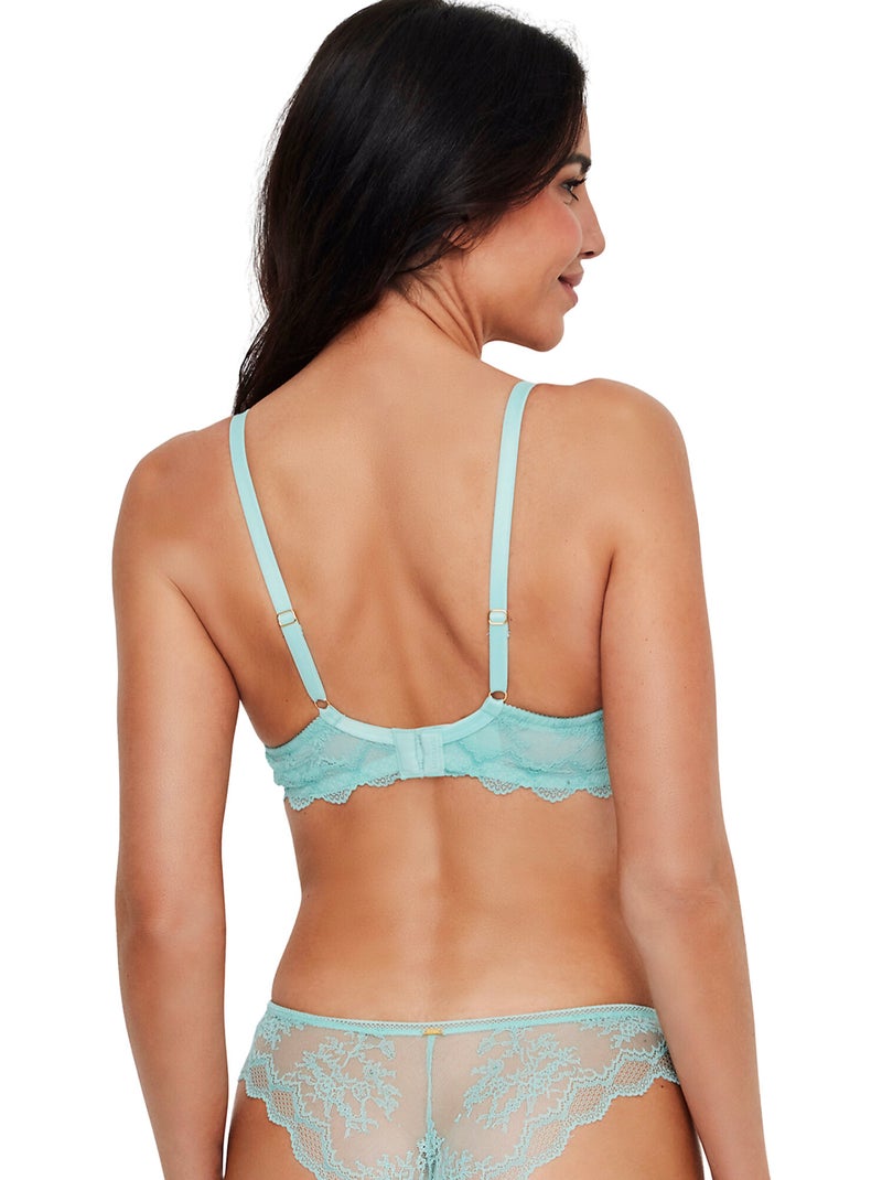 Soutien-gorge triangle sans armatures MANUELA Bleu turquoise - Kiabi