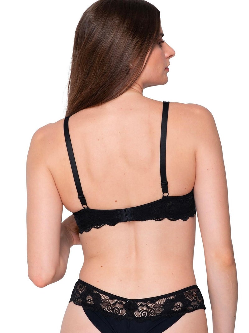 Soutien-gorge triangle sans armatures PANDORA Noir - Kiabi