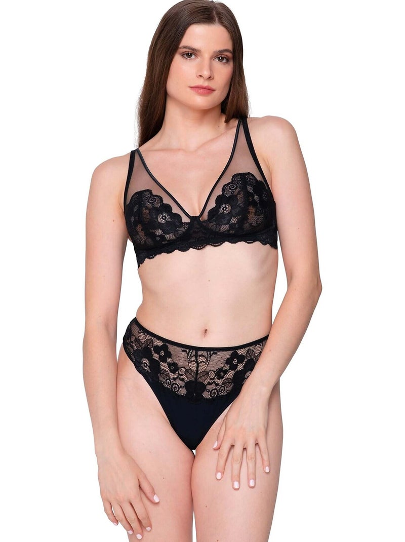 Soutien-gorge triangle sans armatures PANDORA Noir - Kiabi