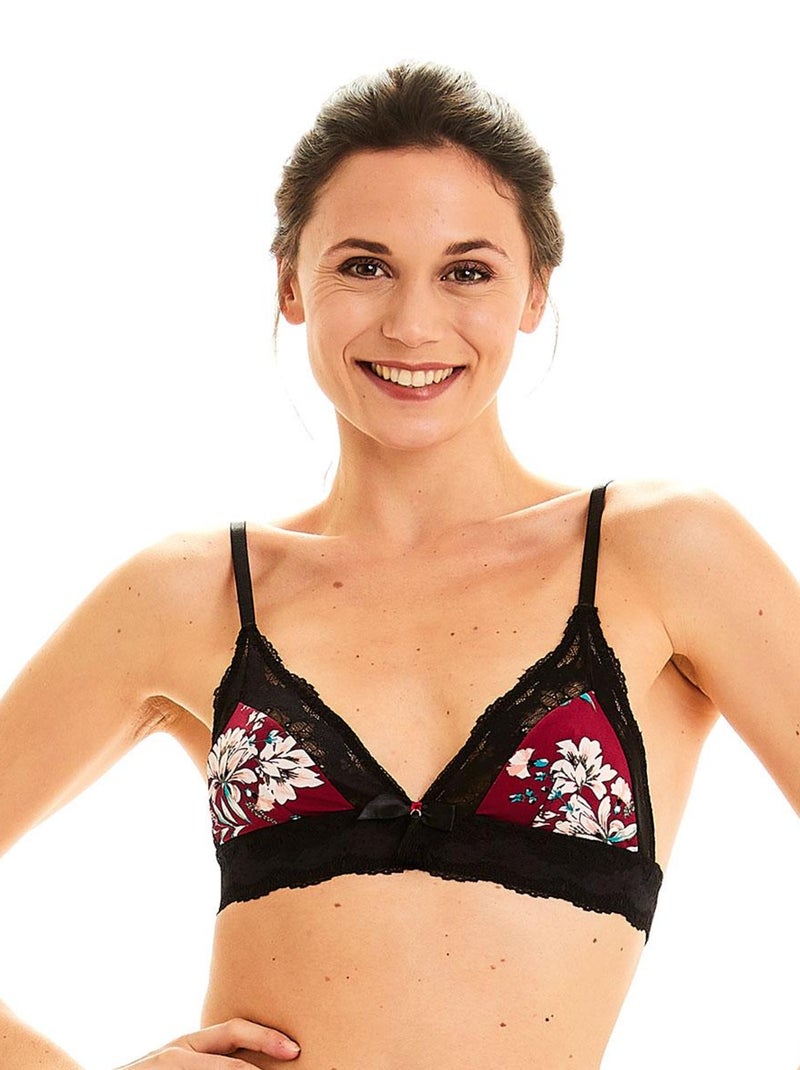 Soutien-gorge triangle sans armatures PIVOINE - Pomm'Poire Rouge - Kiabi