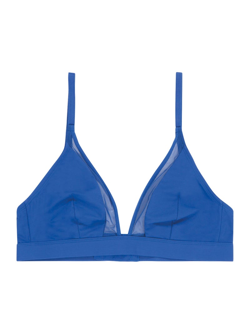 Soutien-gorge triangle sans armatures Tulle Athena Bleu - Kiabi