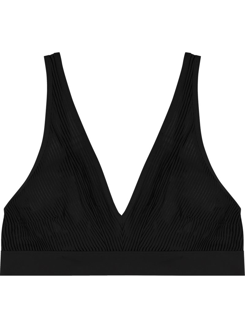 Soutien-gorge triangle sans armatures Tulle Athena Noir - Kiabi