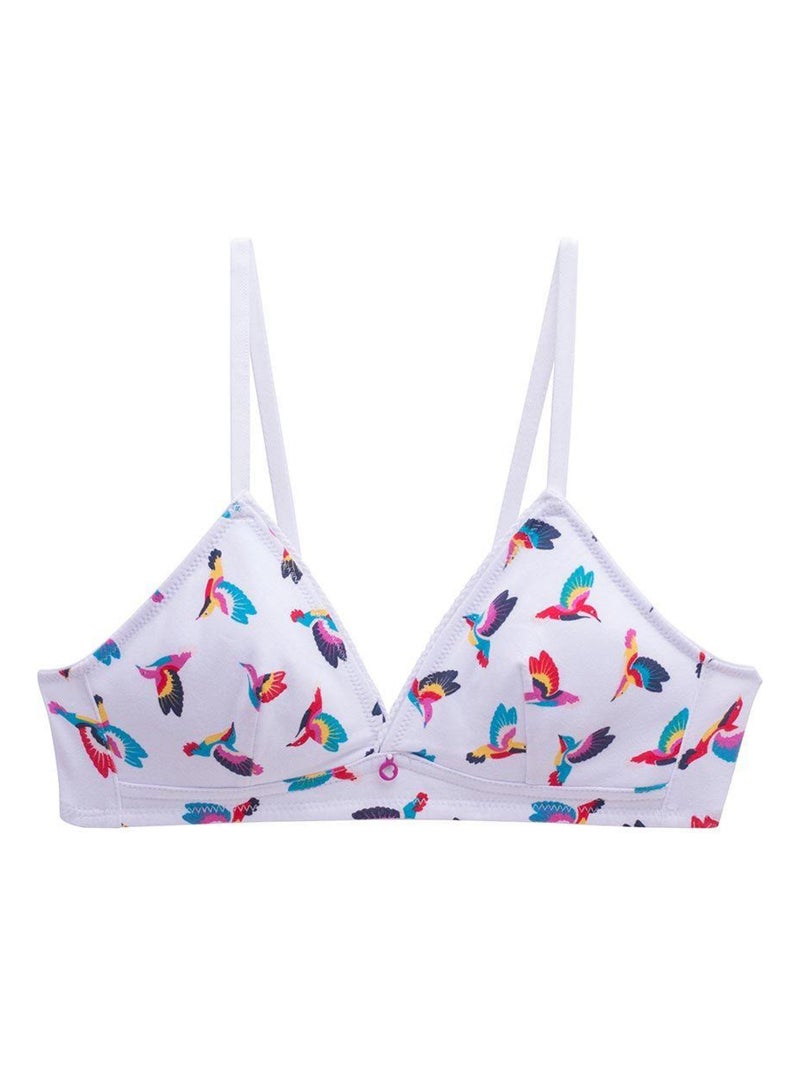 Soutien-gorge triangle sans coques en coton CLEM - Morgan Junior Blanc - Kiabi