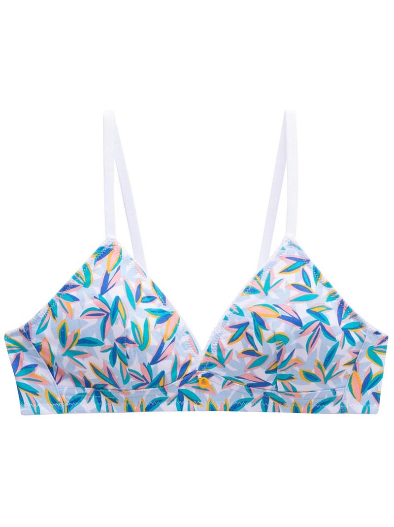 Soutien-gorge triangle sans coques en coton CLEM - Morgan Junior Bleu - Kiabi