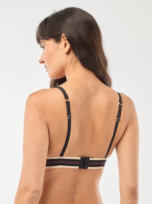 Soutien-gorge triangle satiné imprimé léopard - Kiabi