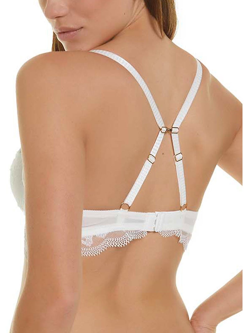 Soutien-gorge triangle semi bralette Jolie mariage Ecru - Kiabi