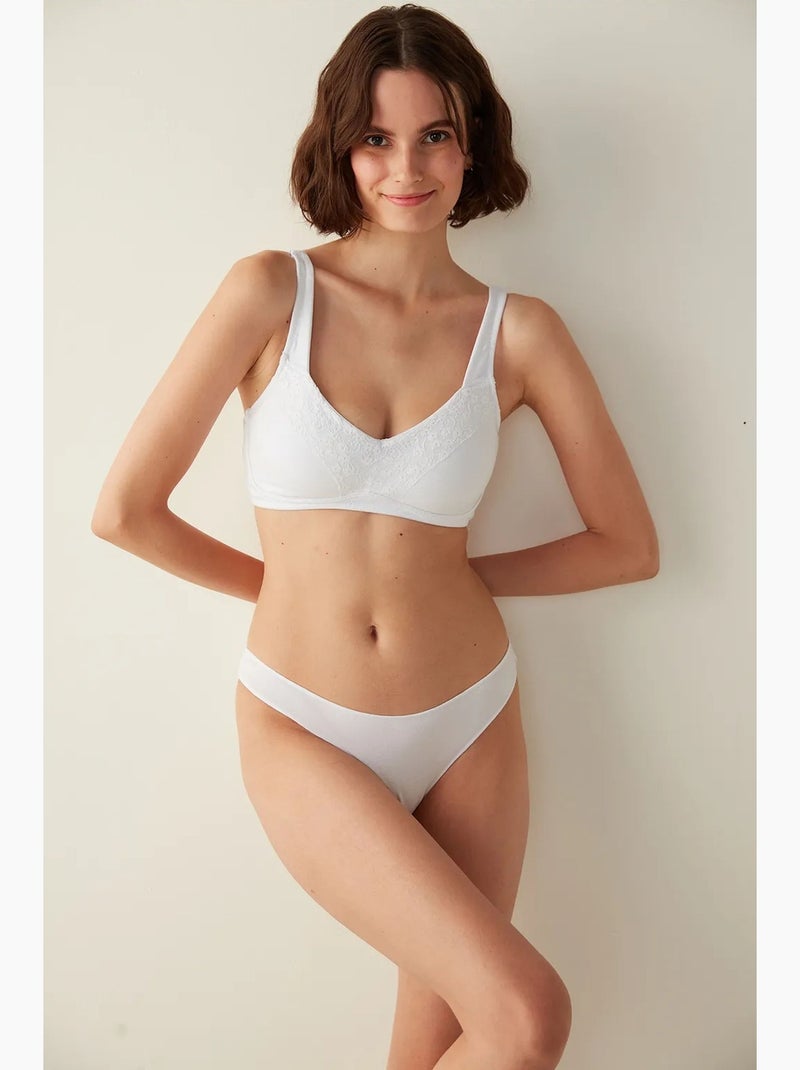 Soutien-gorge ultra confortable sans armatures post-opératoire penti Blanc - Kiabi