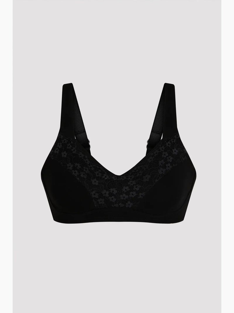 Soutien-gorge ultra confortable sans armatures post-opératoire penti Noir - Kiabi