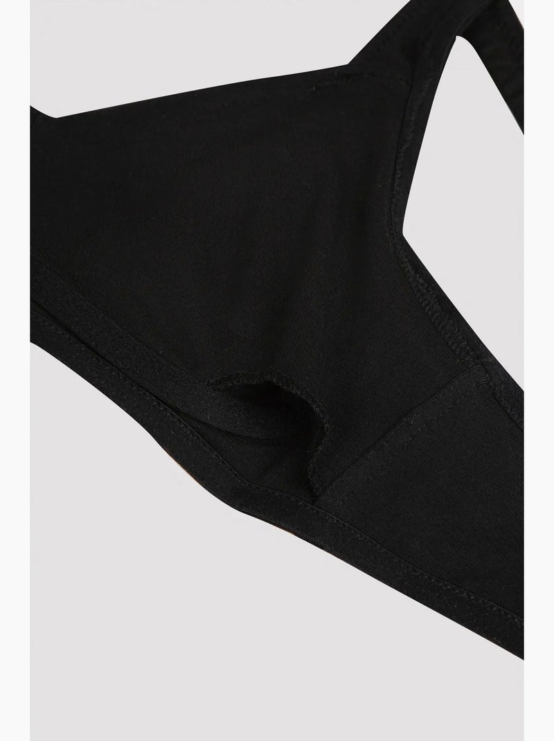 Soutien-gorge ultra confortable sans armatures post-opératoire penti Noir - Kiabi