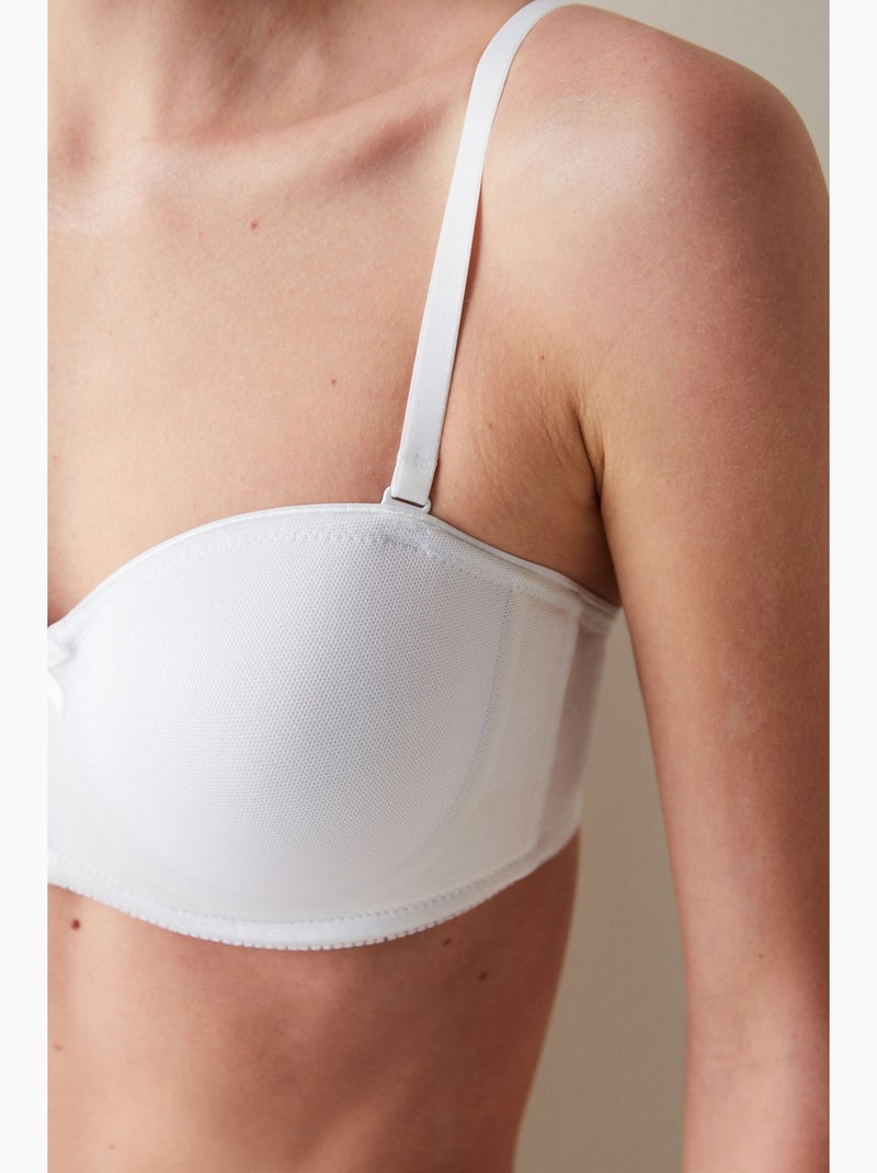 Soutien-gorge uni à armatures et bretelles amovibles penti Blanc - Kiabi