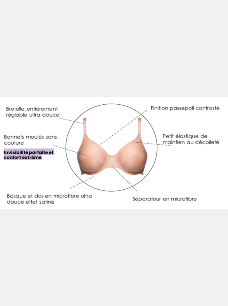 Soutien-gorge Unseen Sans Complexe Beige - Kiabi