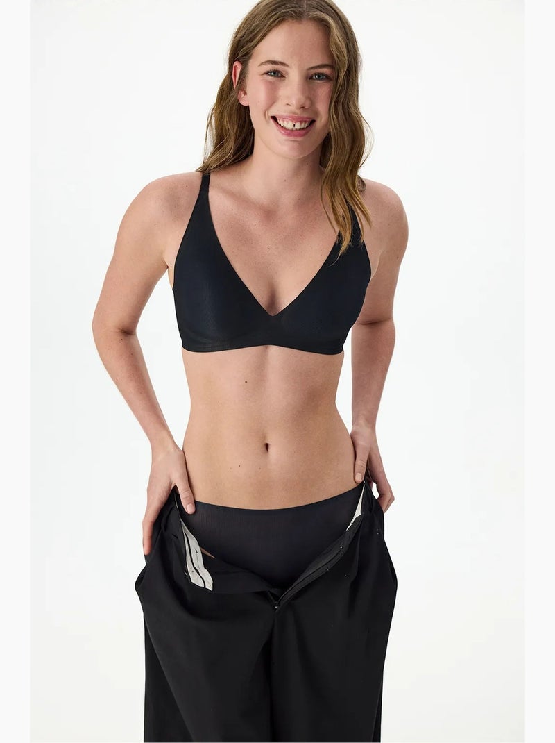Soutien-gorge zerogram decolette invisible, avec coussinets penti Noir - Kiabi