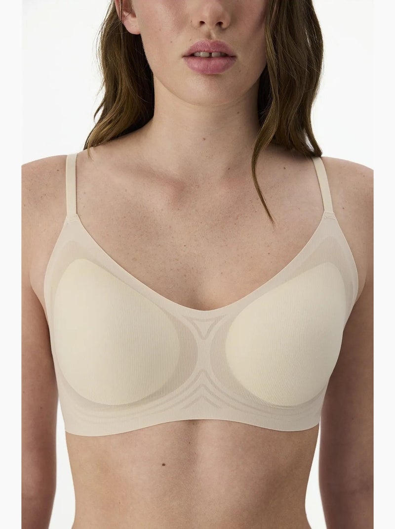 Soutien-gorge zerogram rembourré invisible penti Beige argile - Kiabi