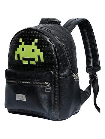 Space Invaders Alien Sac à dos Fashion, Noir