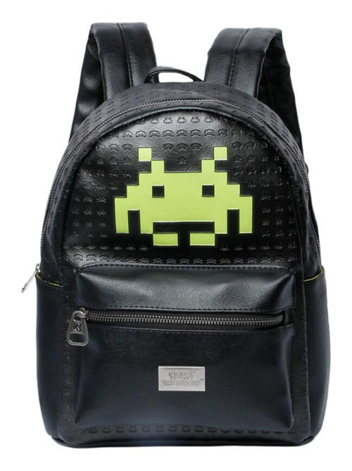 Space Invaders Alien Sac à dos Fashion, Noir - Kiabi Space Invaders Alien Sac à dos Fashion, Noir - Kiabi