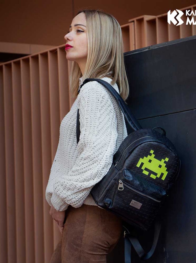 Space Invaders Alien Sac à dos Fashion, Noir Noir - Kiabi