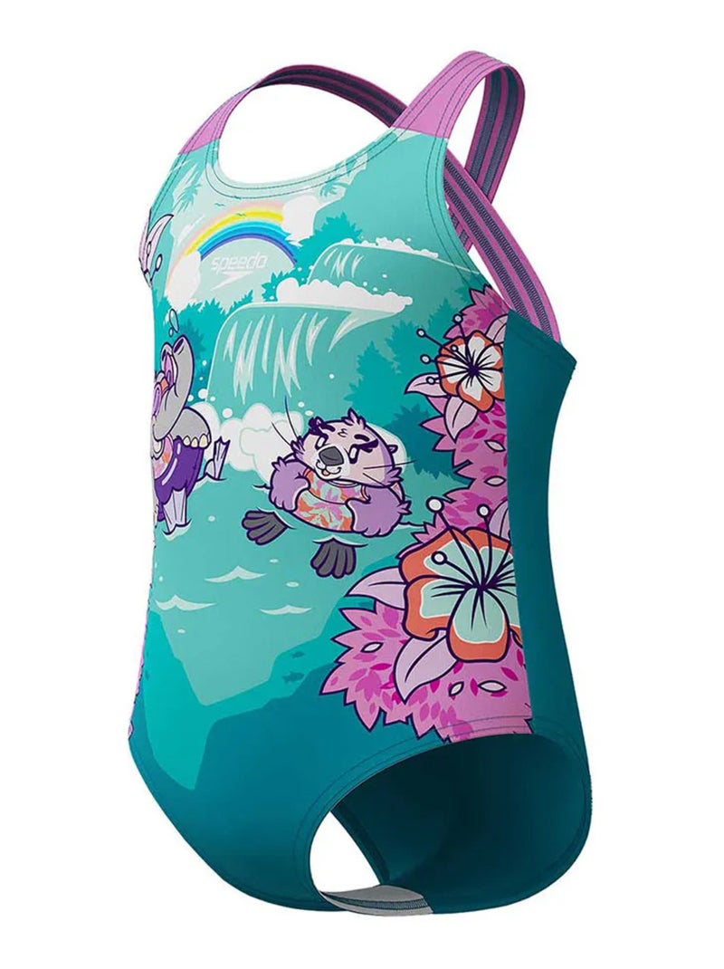 Speedo - Maillot de bain 1 pièce LEARN TO SWIM - Bébé fille Bleu - Kiabi