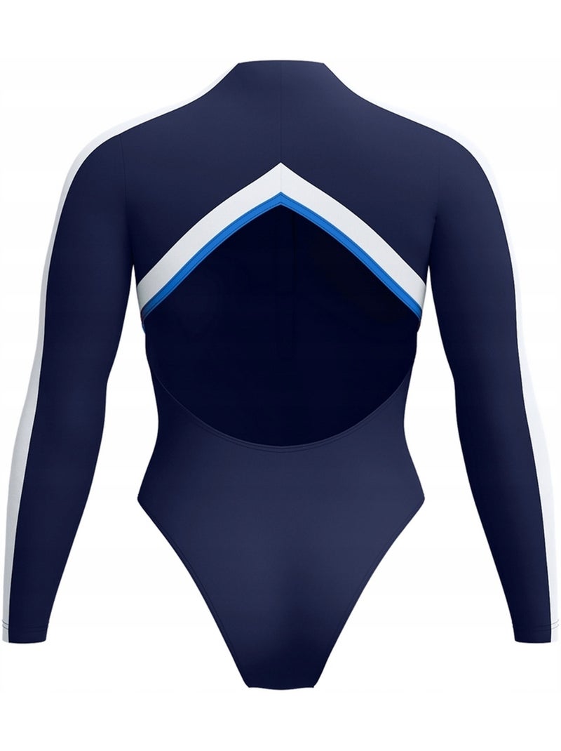 Speedo - Maillot de bain 1 pièce manches longues Bleu marine - Kiabi