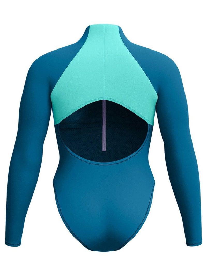 Speedo - Maillot de bain 1 pièce manches longues Vert - Kiabi