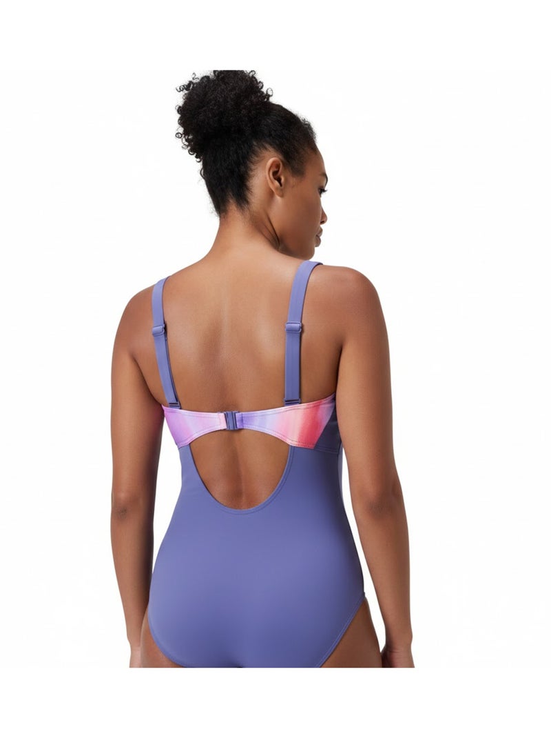 Speedo - Maillot de bain 1 pièce motif/style imprimé OPUSGEM Bleu - Kiabi