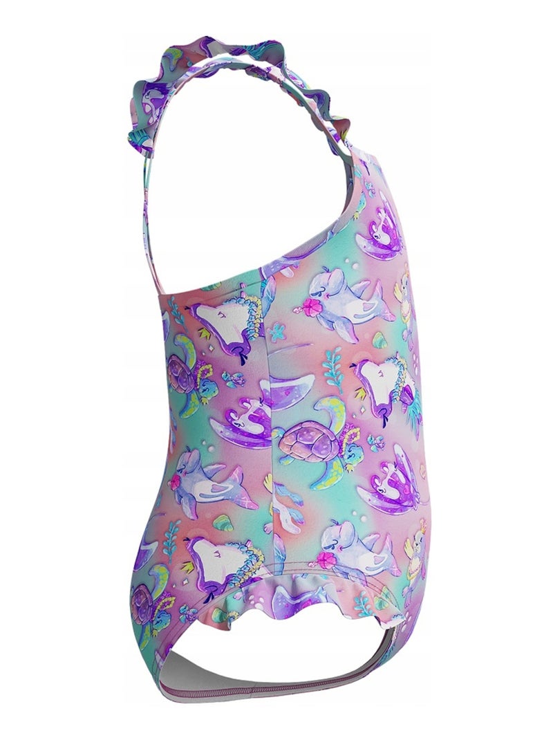 Speedo - Maillot de bain 1 pièce style Créatures de la mer Violet - Kiabi