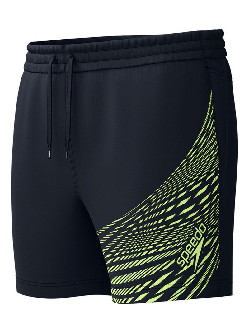 Speedo - Short de bain MEDLEY Noir Jaune - Kiabi