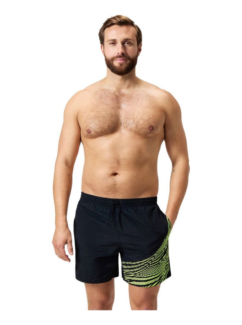 Speedo - Short de bain MEDLEY Noir Jaune - Kiabi