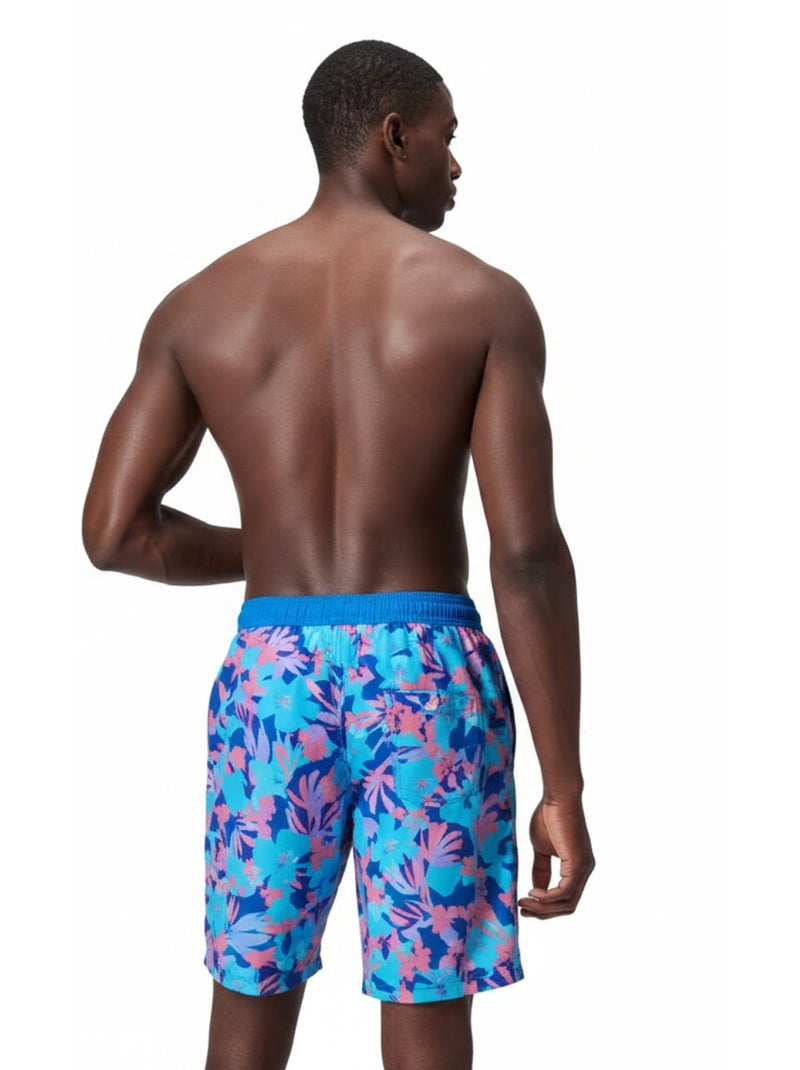 Speedo - Short de bain style floral BONDI Bleu foncé - Kiabi