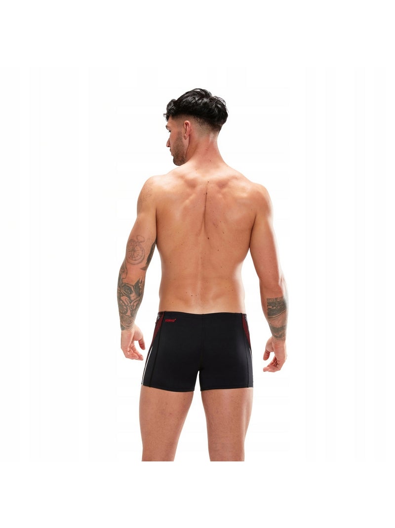 Speedo - Short de bain TECH PNL ASHT Noir Rouge Blanc - Kiabi