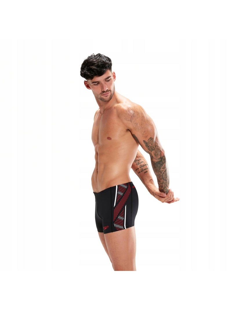 Speedo - Short de bain TECH PNL ASHT Noir Rouge Blanc - Kiabi