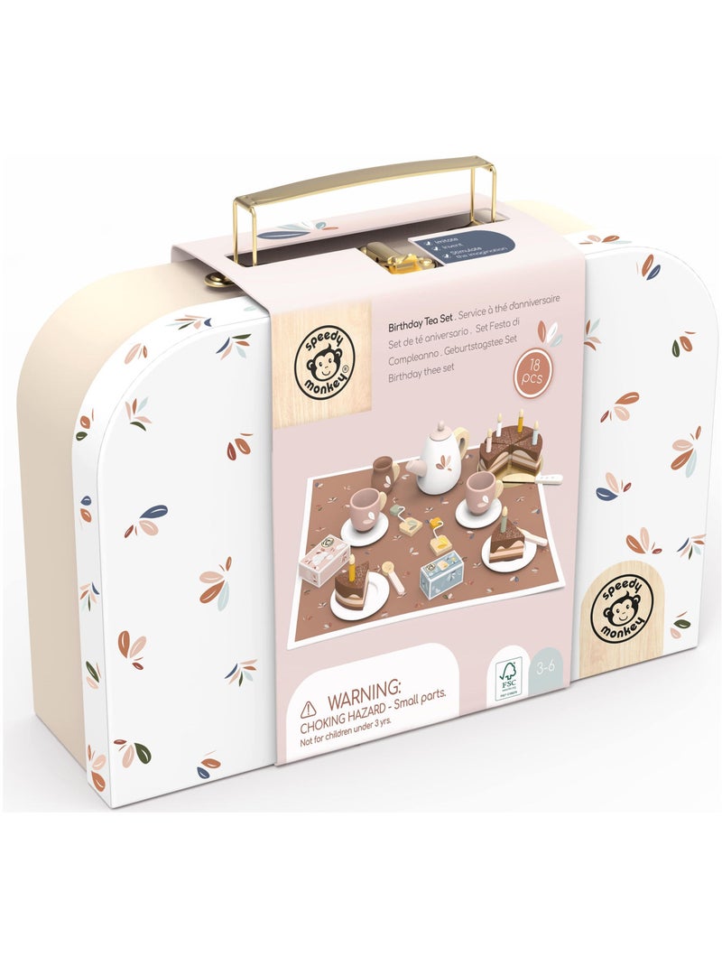 Speedy Monkey - Valise Service à thé d'anniversaire Multicolore - Kiabi