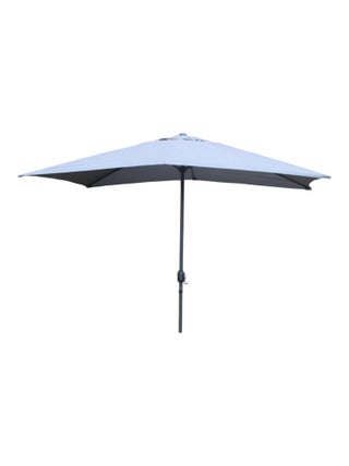 SPEZIA - Parasol rectangulaire 3x2 droit gris en aluminum
