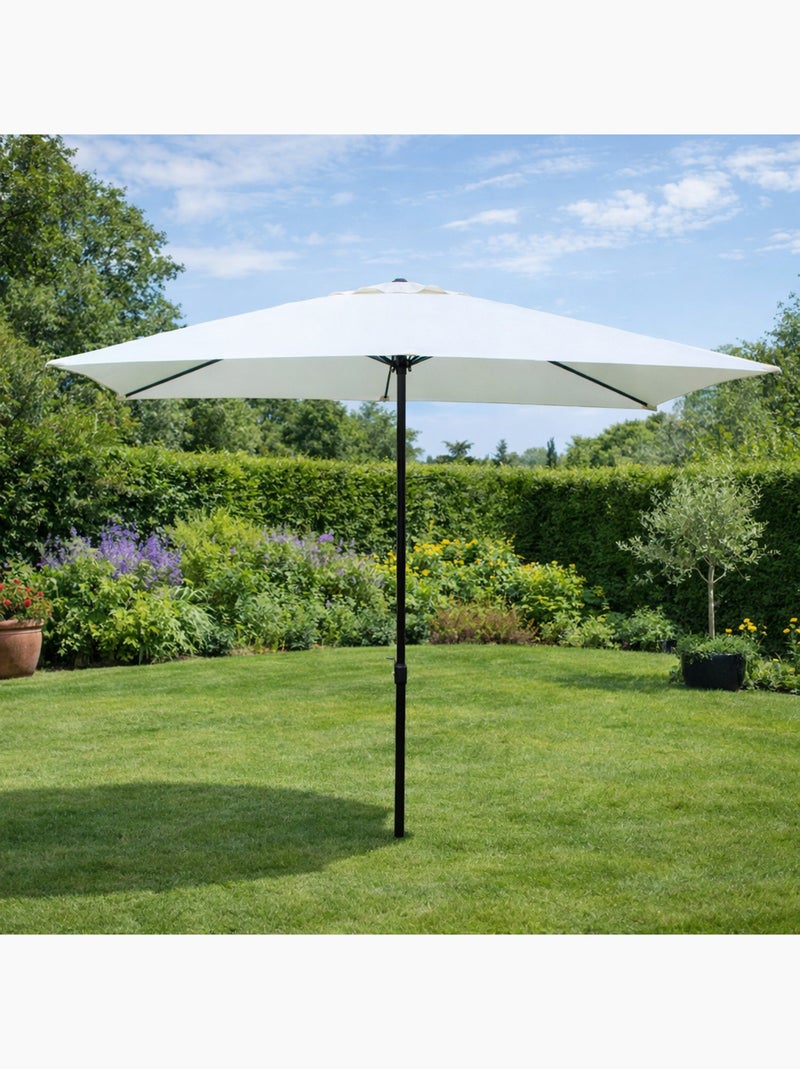 SPEZIA Parasol  ecru  rectangle 2,93 x 1,93 m Gris Ecru - Kiabi