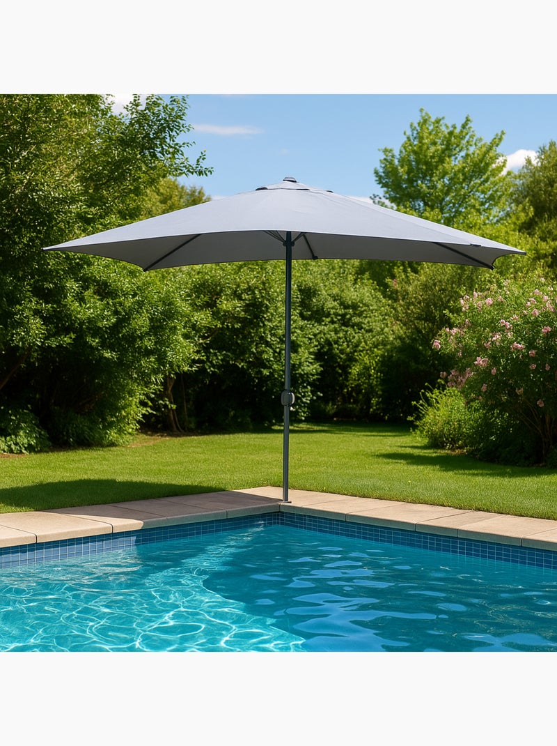 SPEZIA Parasol  gris  rectangle 2,95 x 2,95 m Gris - Kiabi