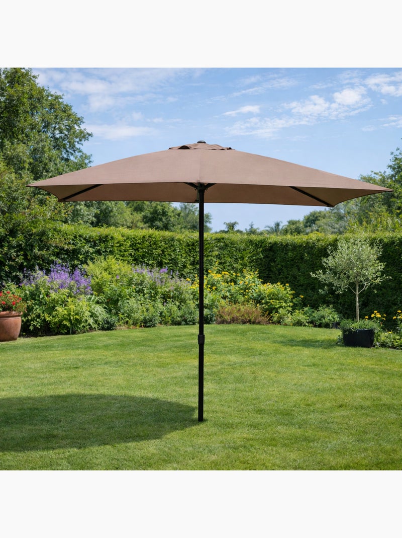 SPEZIA Parasol  marron  rectangle 2,93 x 1,93 m Gris Marron - Kiabi