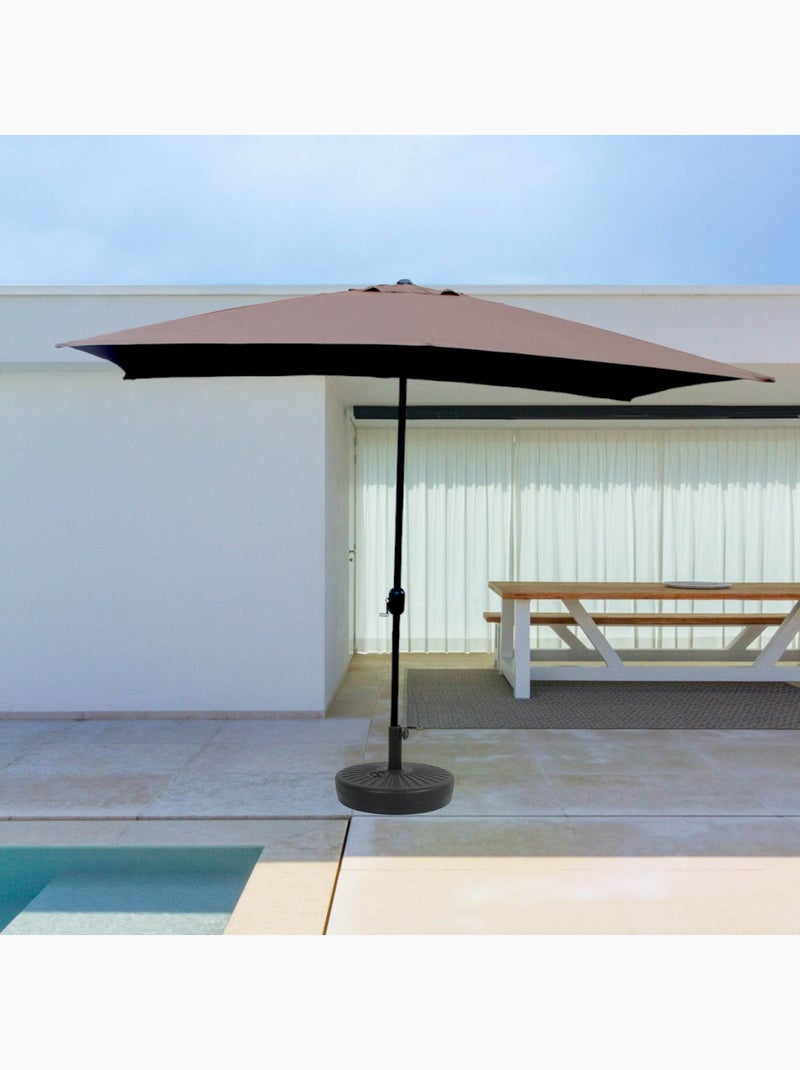 SPEZIA Parasol  marron  rectangle 2,93 x 1,93 m Gris Marron - Kiabi