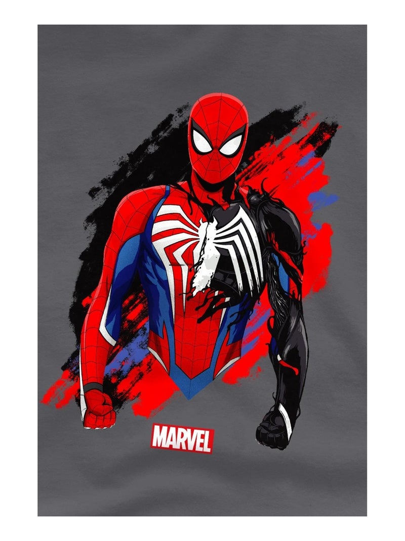 Spider-Man - T-shirt manches courtes SYMBIOTE Gris Noir - Kiabi