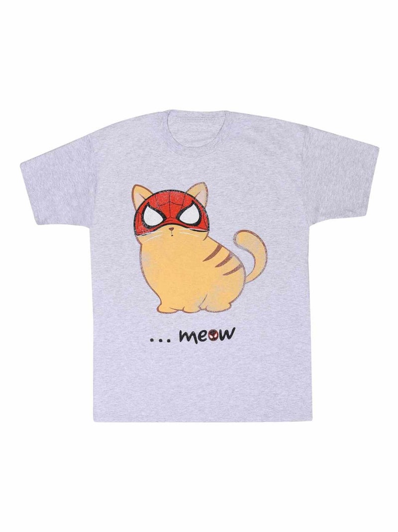 Spider-Man - T-shirt MEOW Gris - Kiabi