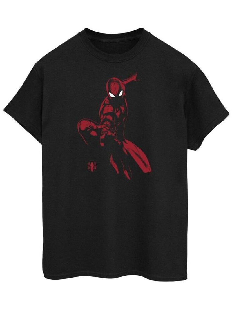 Spider-Man - T-shirt motif/style Ombre (Spider-Man) Noir - Kiabi