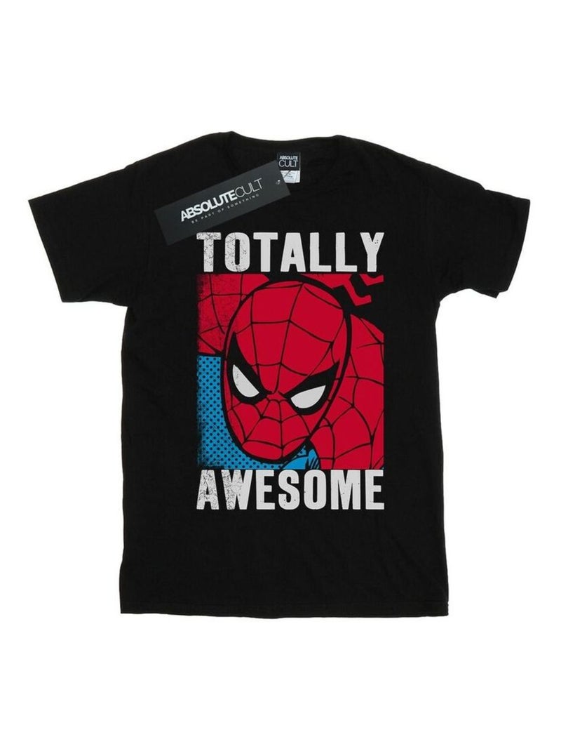 Spider-Man - T-shirt TOTALLY AWESOME (Spider-Man) Noir - Kiabi