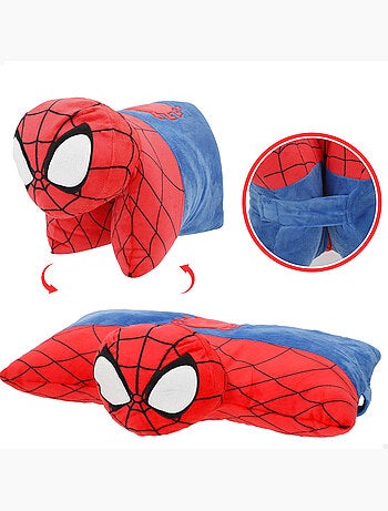 Spider-man coussin en peluche 2-en-1 doux et velouté